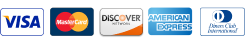 Accepted Payment Methods: Visa, Mastercard, Discover, American Express, Diners Club